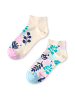 Ankle Socks Turquoise Leaves