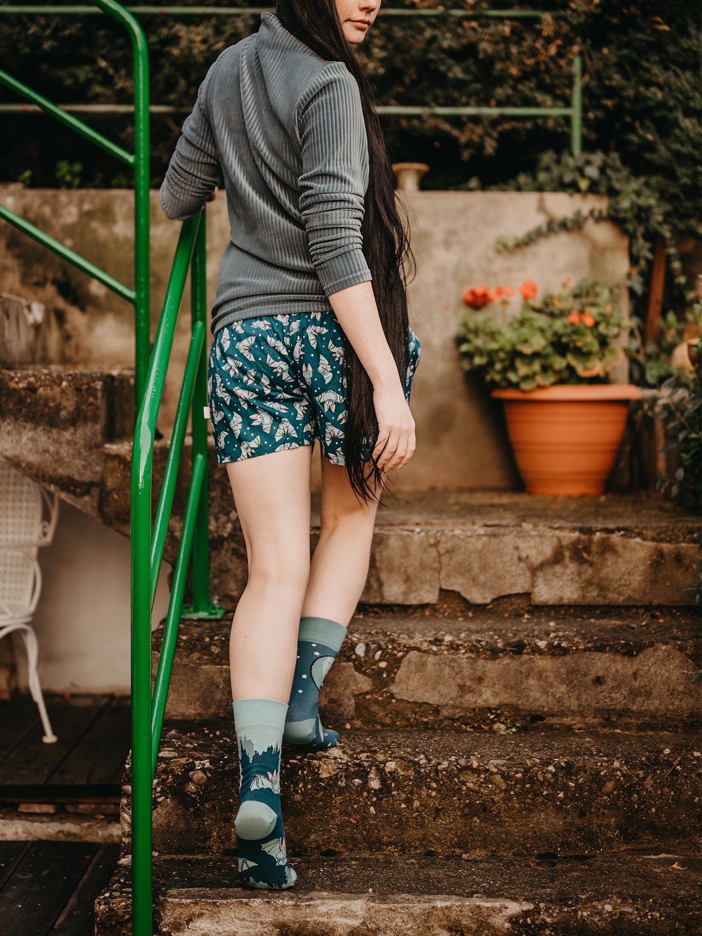 Women's Boxer Shorts Bats in the Night