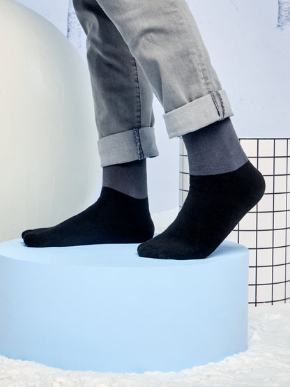 Warm Socks Black Tri-color