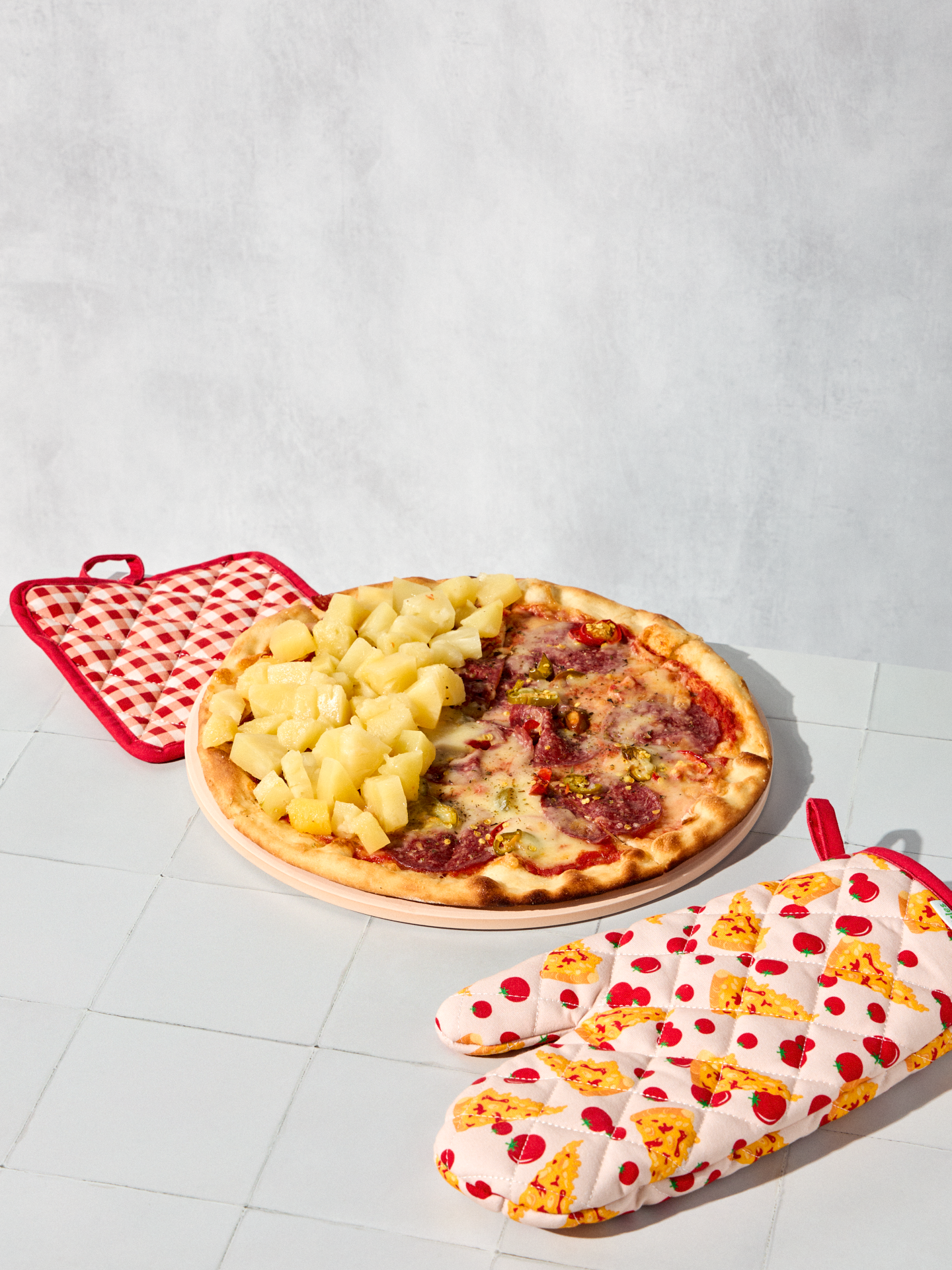 Kitchen Glove & Pot Holder Set Cheese Pizza