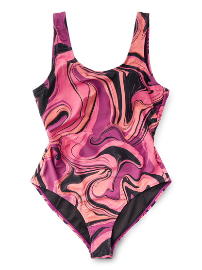 One-piece Swimsuit Liquid Colours