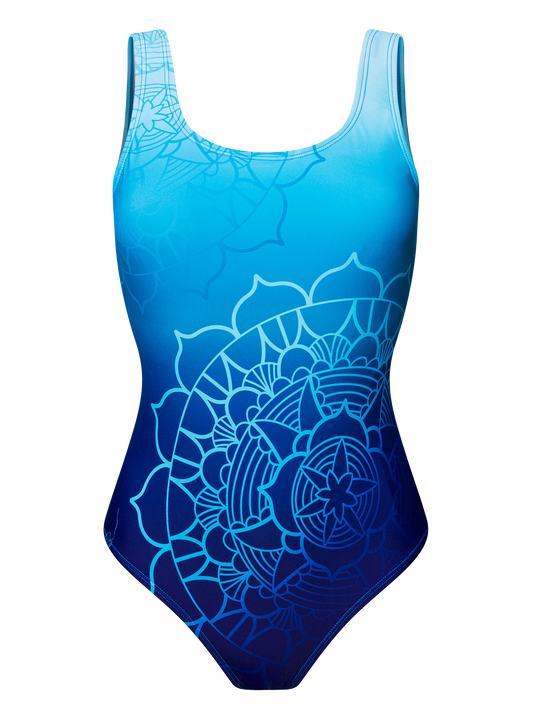 One-piece Swimsuit Aqua Mandala