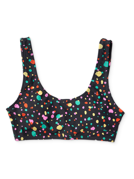 Sporty Bikini Top Colourful Drops