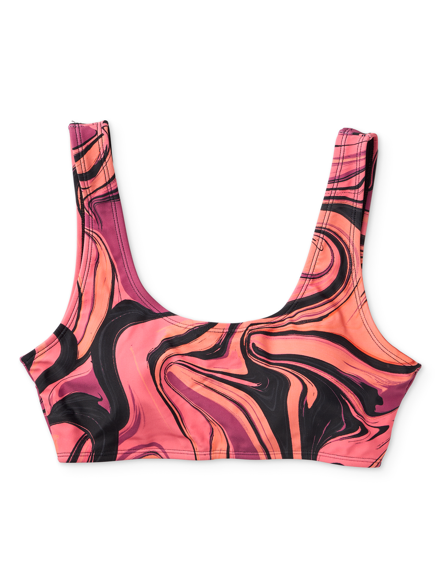 Sporty Bikini Top Liquid Colors