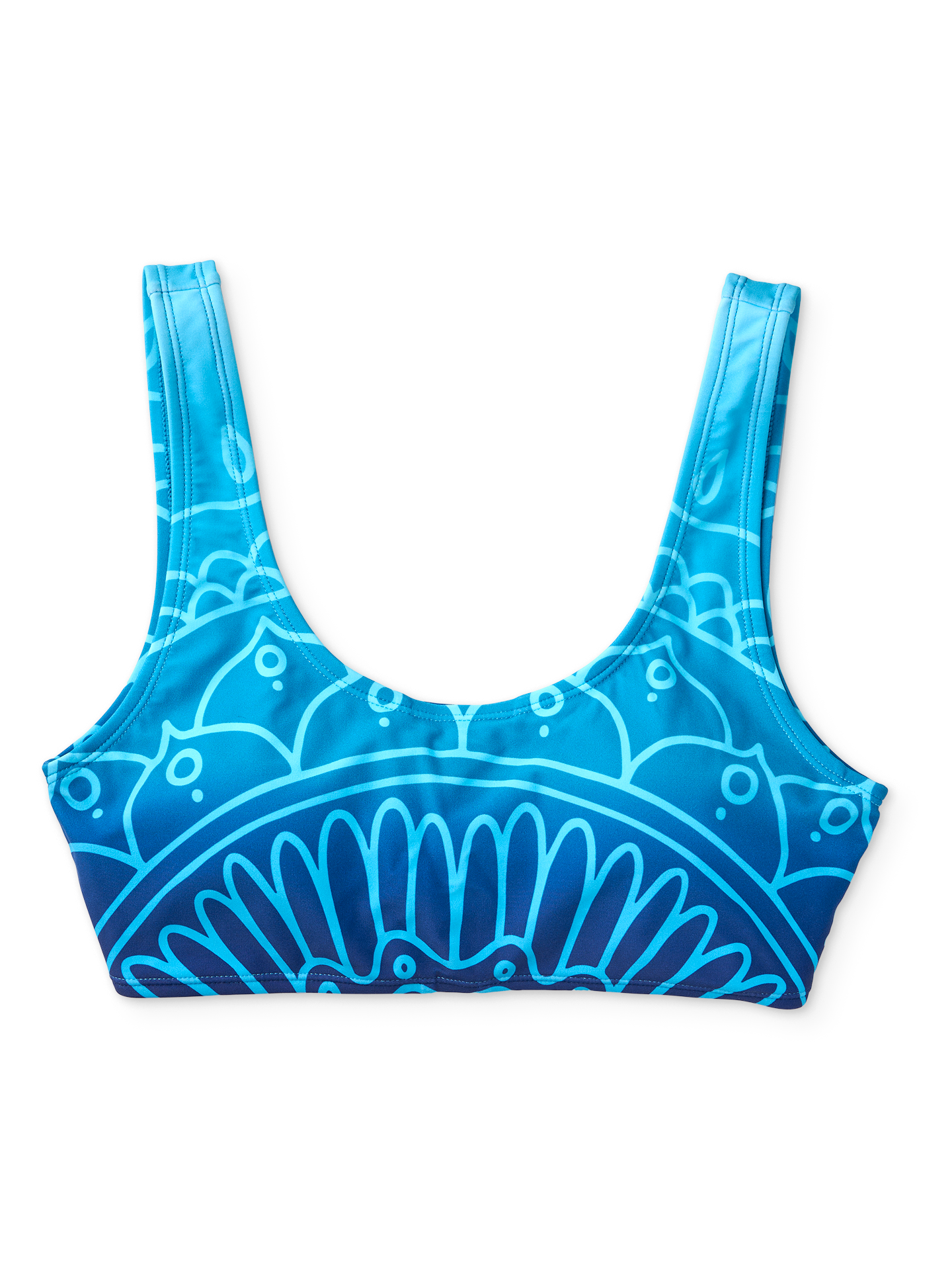 Sporty Bikini Top Aqua Mandala