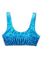 Sporty Bikini Top Aqua Mandala