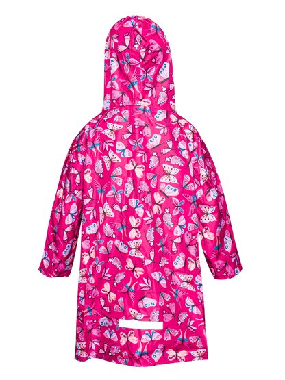 Kids' Raincoat Pink Butterflies