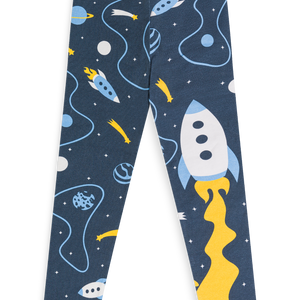 Kids' Cotton Leggings Rocket & Space