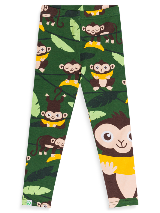 Kids' Cotton Leggings Monkey in the Jungle