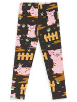 Kids' Cotton Leggings Pigs on the Farm