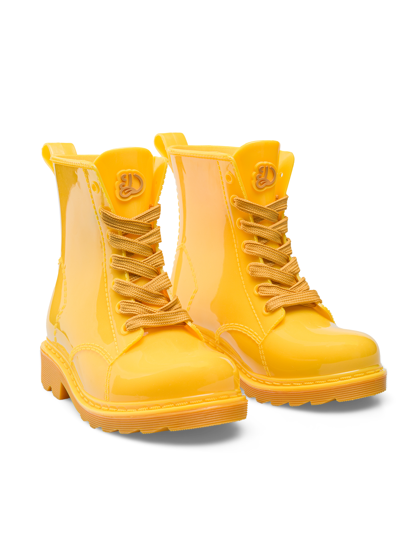 Gold Yellow Kids' Rain Boots