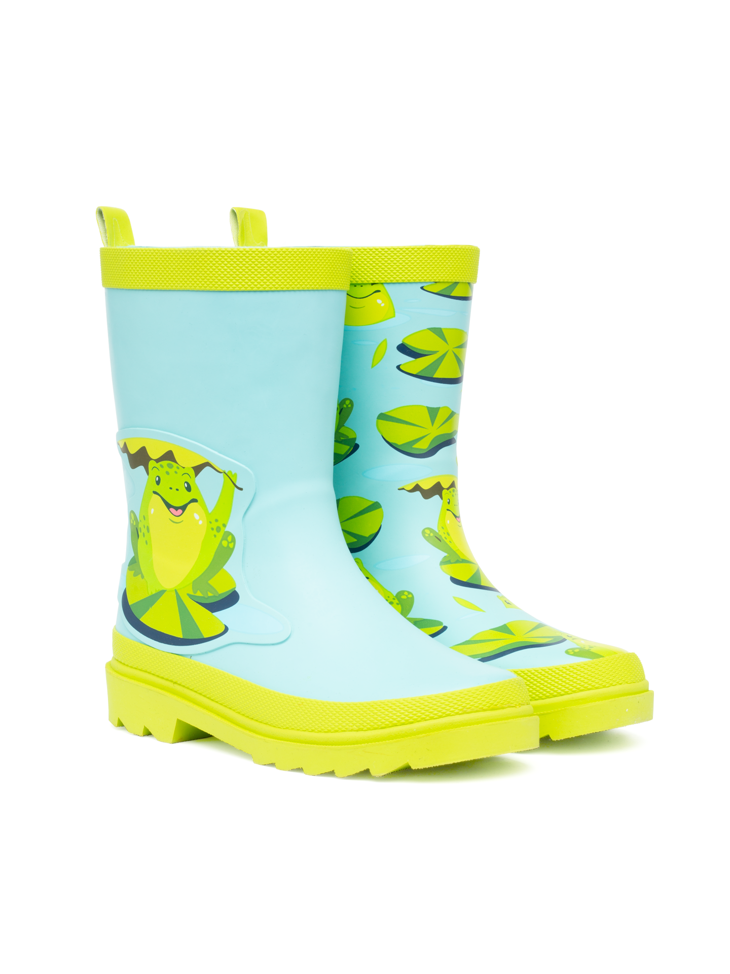 Kids' Rain Boots Frog & Waterlilies