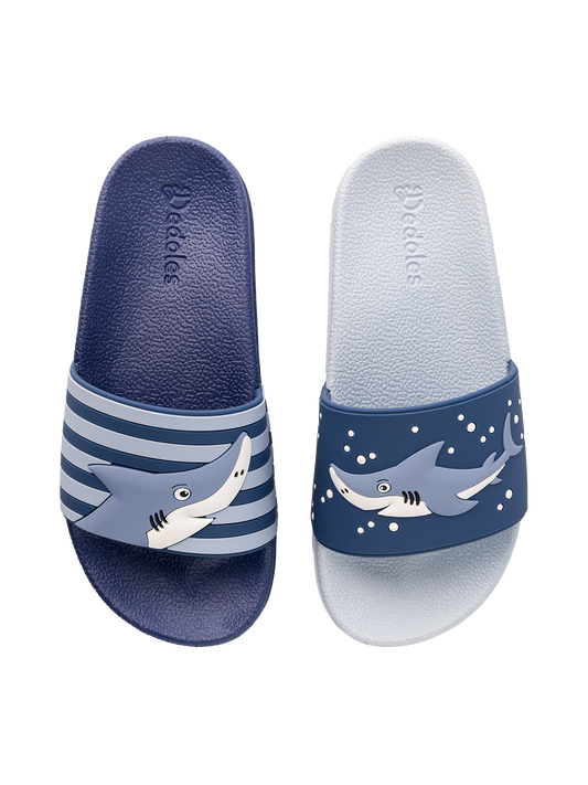 Kids' Slides Grey Shark