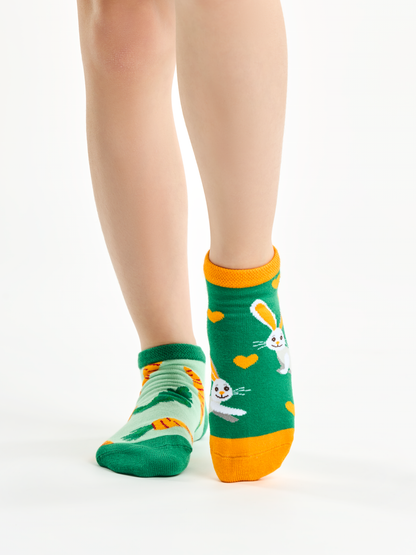 Kids' Ankle Socks Rabbit and Carrot