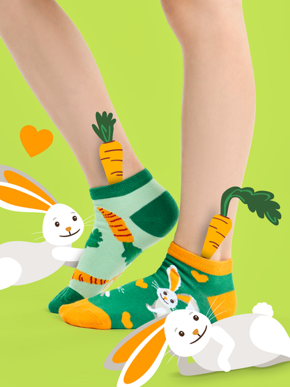Kids' Ankle Socks Rabbit and Carrot