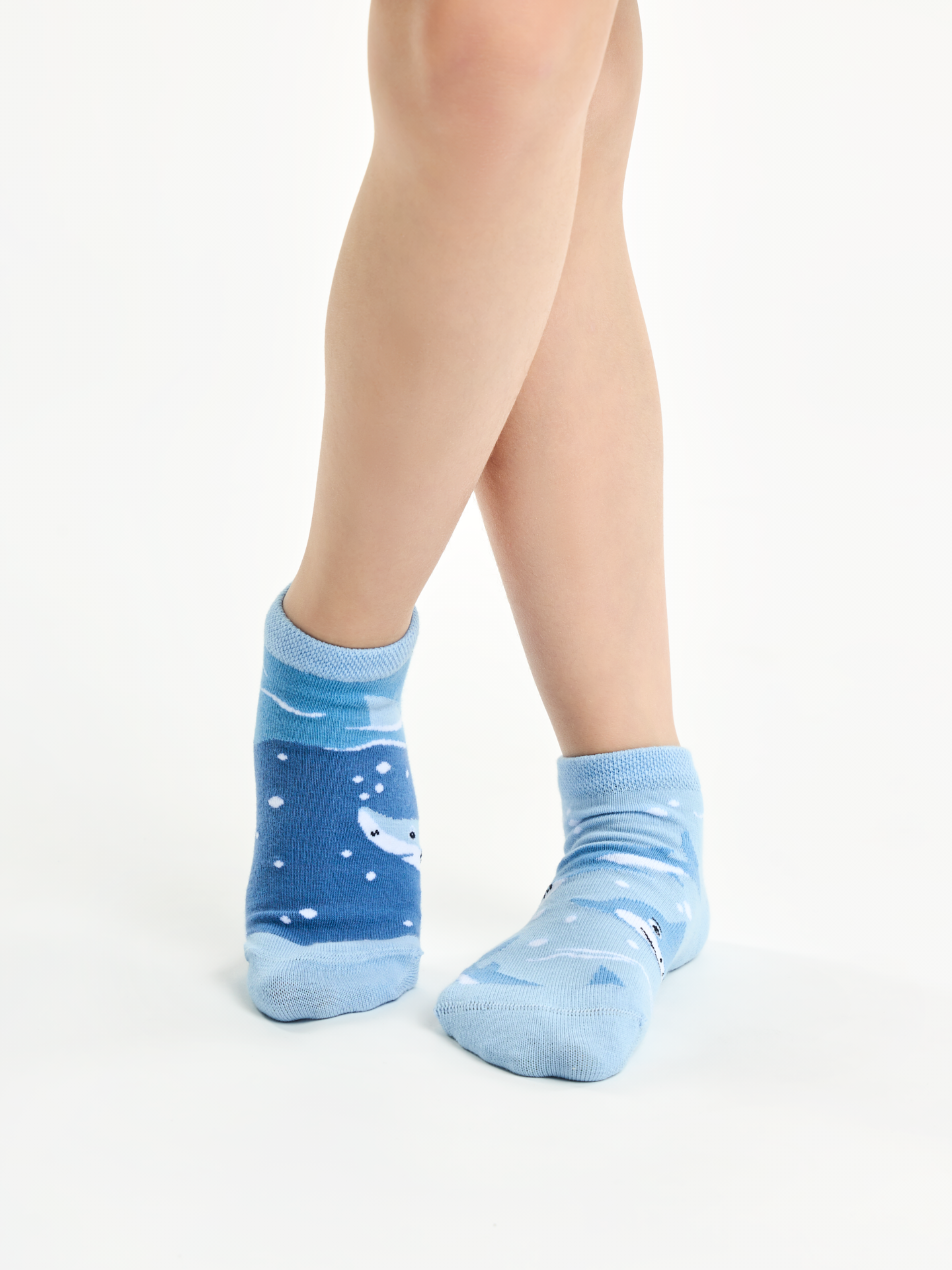 Kids' Ankle Socks Grey Shark