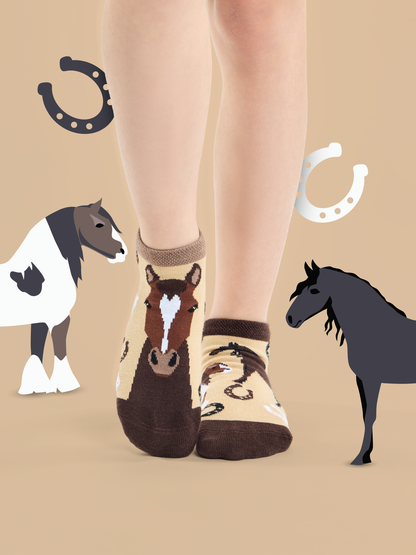 Kids' Ankle Socks Horses