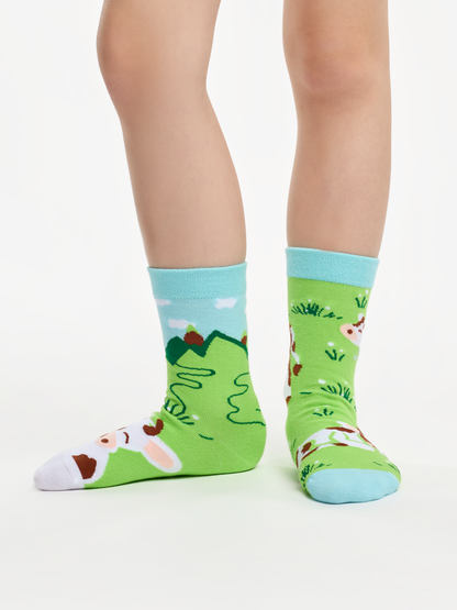 Kids' Socks Happy Cow