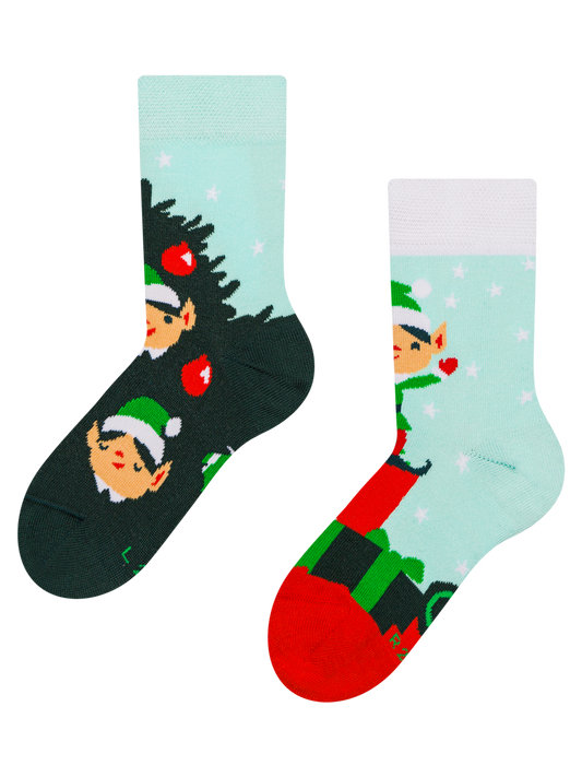 Kids' Socks Elves & Presents