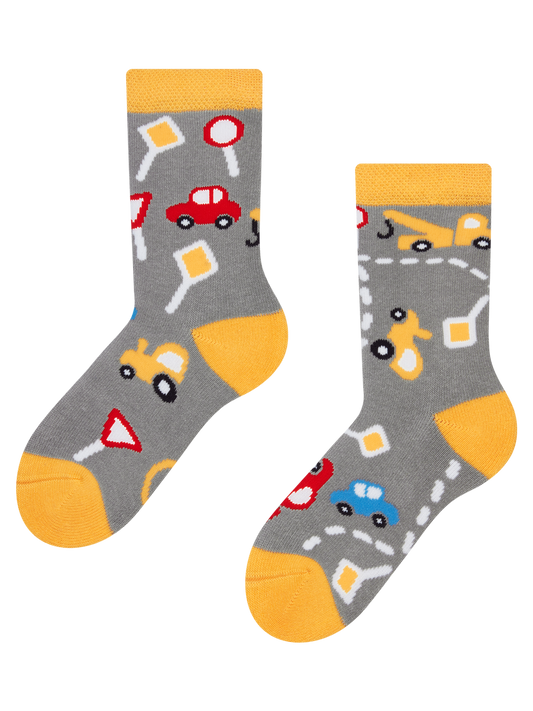Kids' Warm Socks Cars & Roads