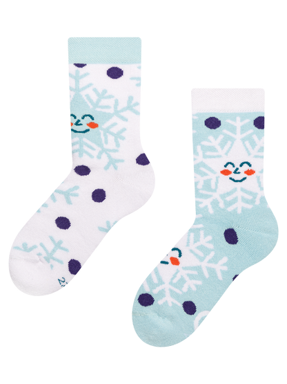 Kids' Warm Socks Happy Snowflakes