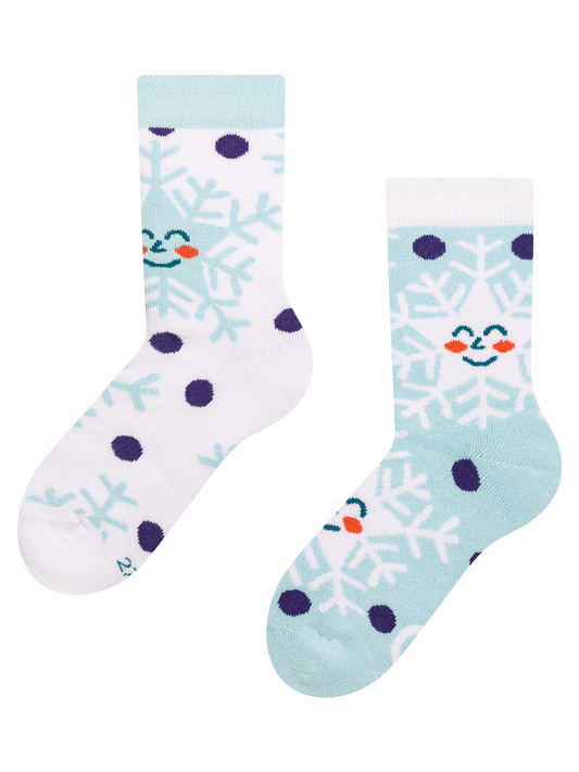 Kids' Warm Socks Happy Snowflakes