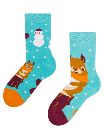 Kids' Warm Socks Winter Squirrel