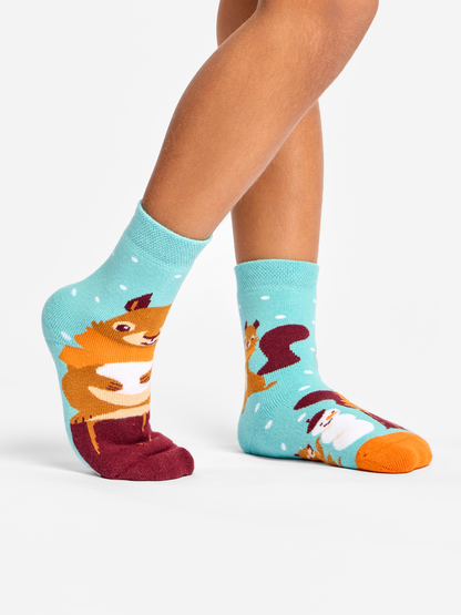 Kids' Warm Socks Winter Squirrel