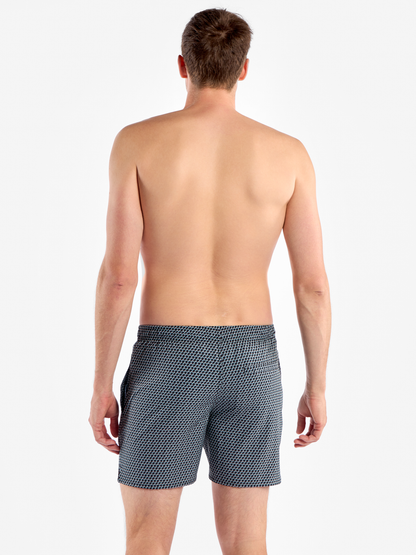 Men's Swim Shorts Grey Geometry