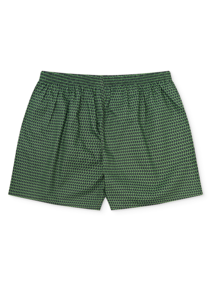 Pastel Green Men's Pattern Boxer Shorts