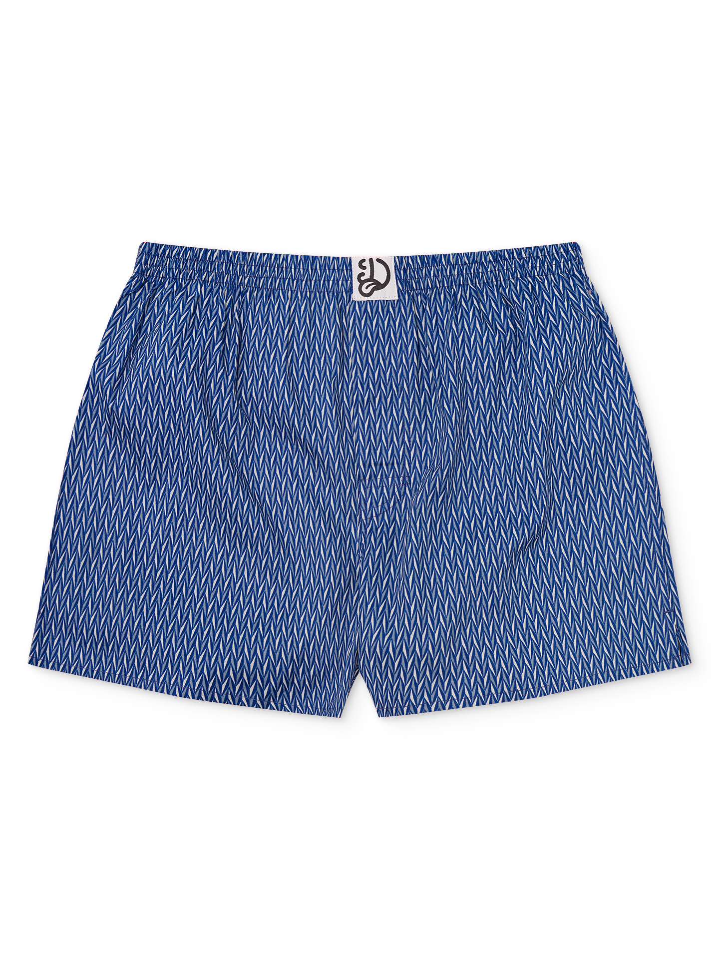 Blue & Grey Men's Pattern Boxer Shorts