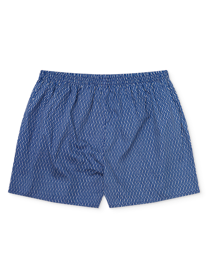 Blue & Grey Men's Pattern Boxer Shorts