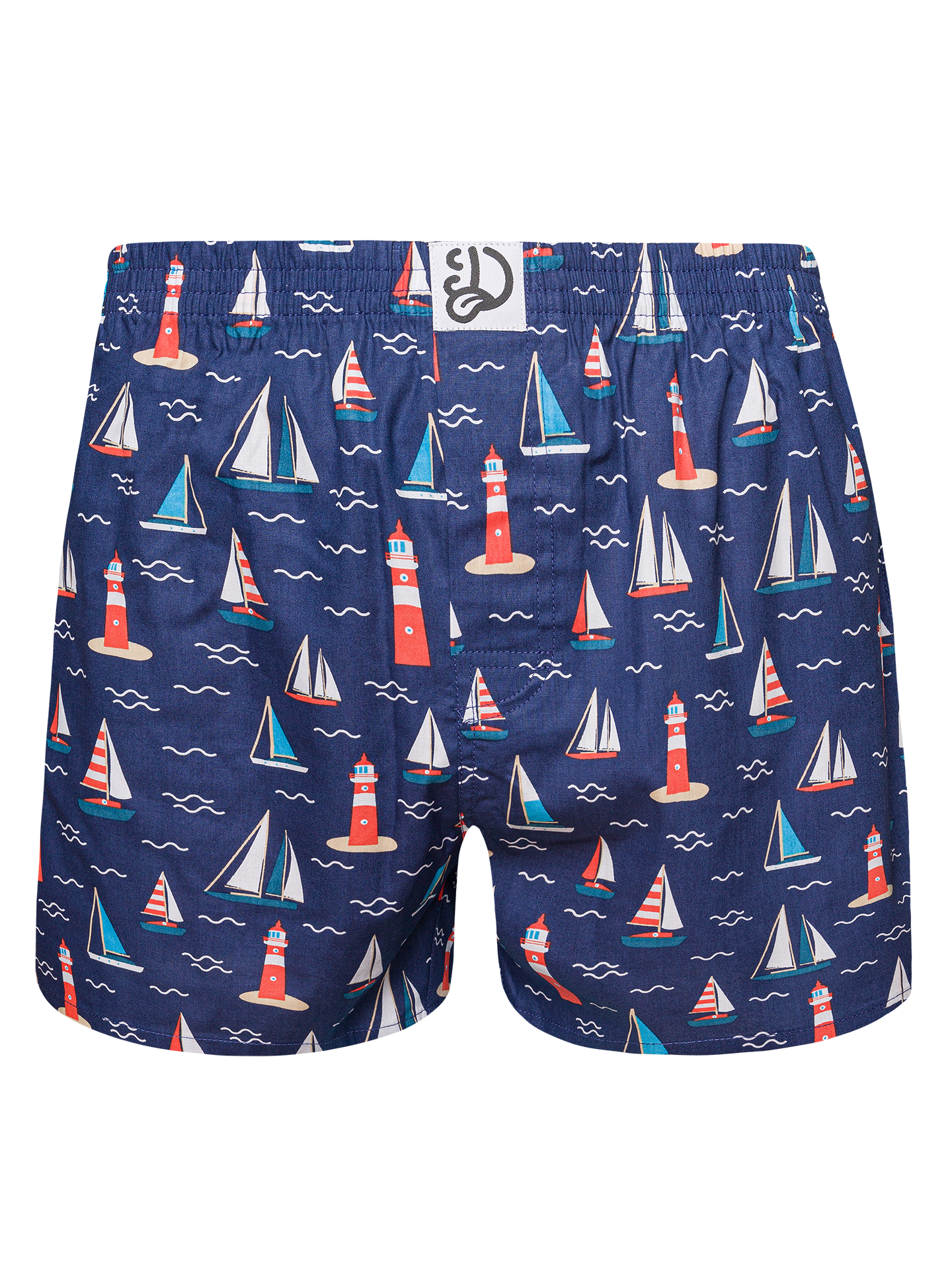 Men's Boxer Shorts Lighthouse & Sailboats