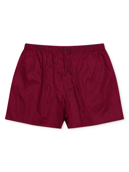 Blue & Red Men's Pattern Boxer Shorts