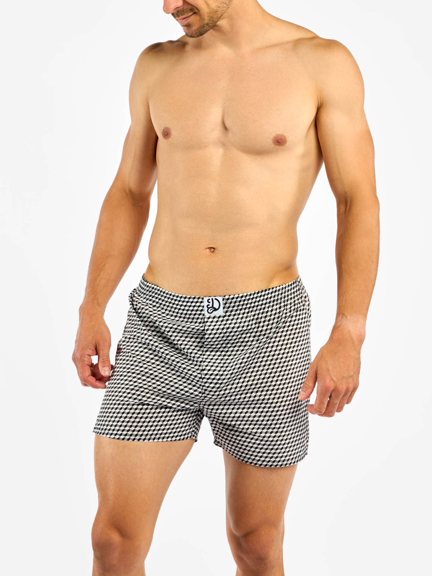 Black & White Men's Pattern Boxer Shorts