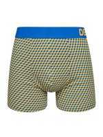 Blue & Yellow Men's Patterned Trunks