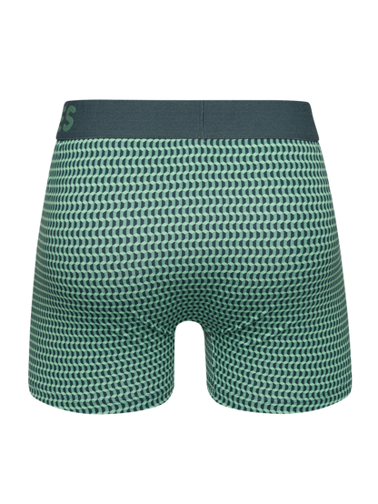 Pastel Green Men's Patterned Trunks