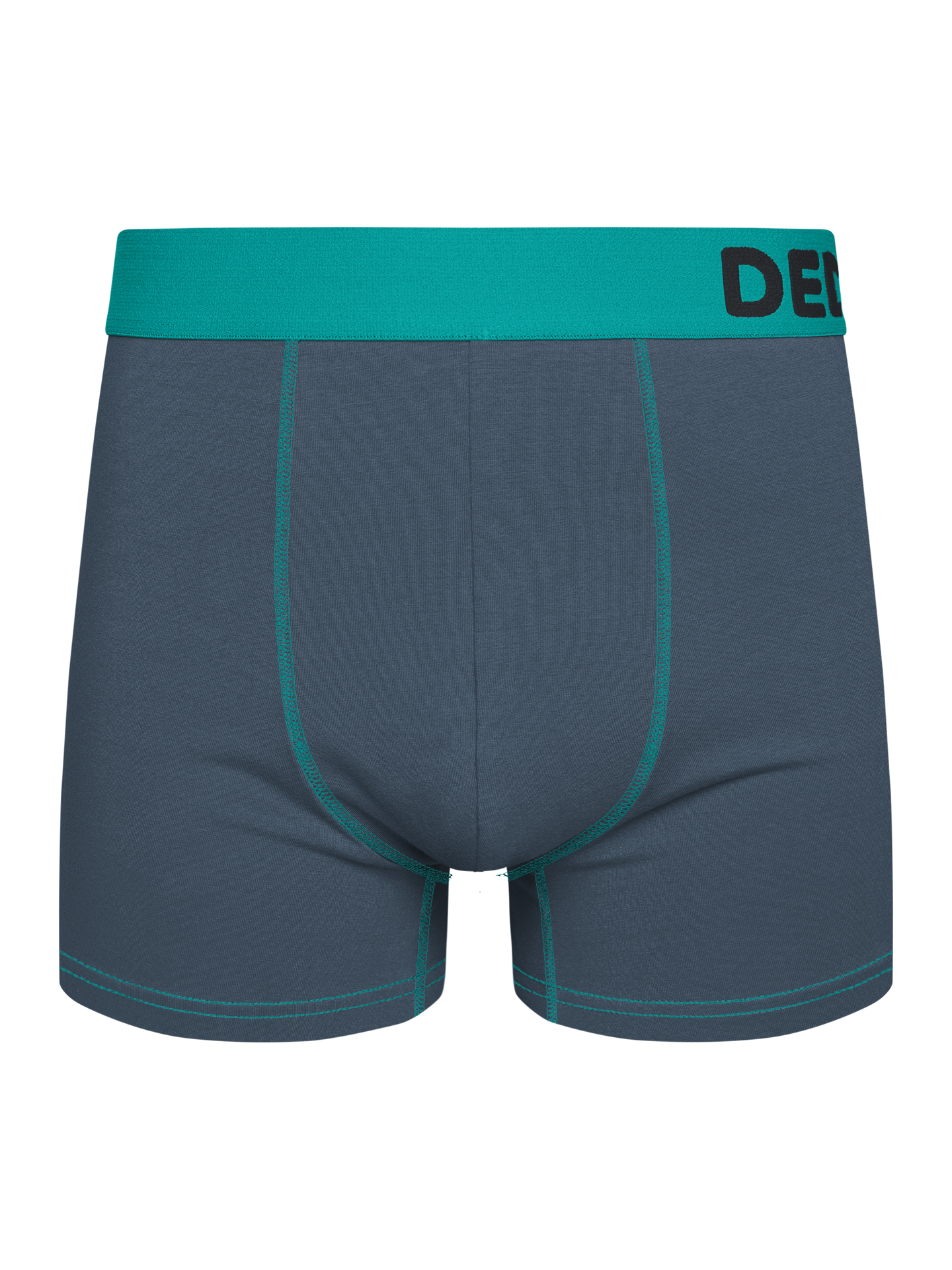 Grey & Turquoise Men's Trunks