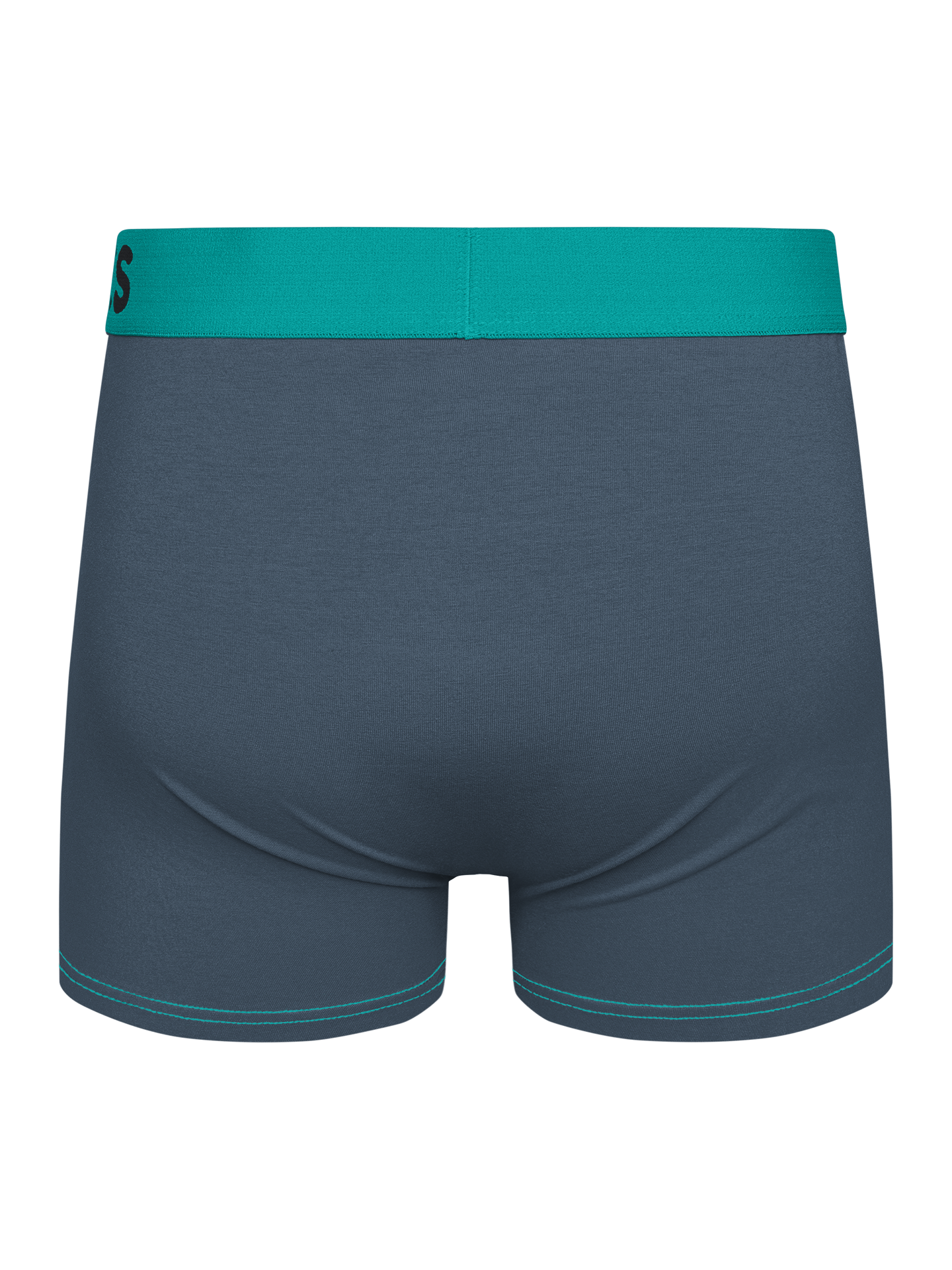 Grey & Turquoise Men's Trunks