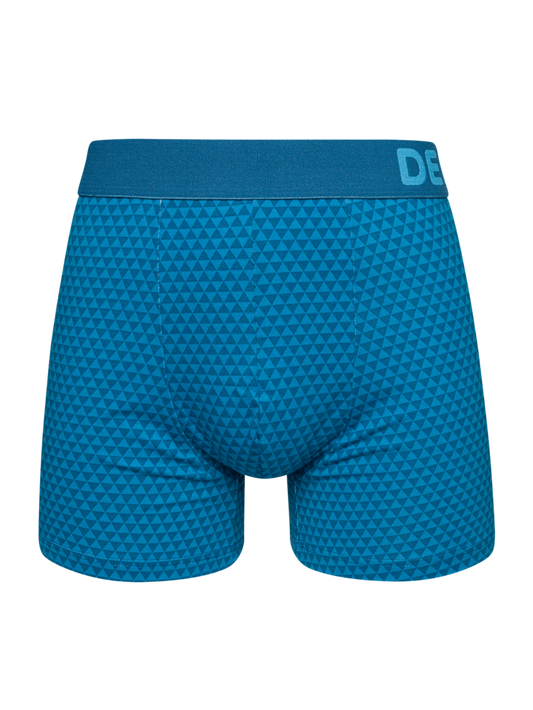 Emerald Blue Men's Patterned Trunks