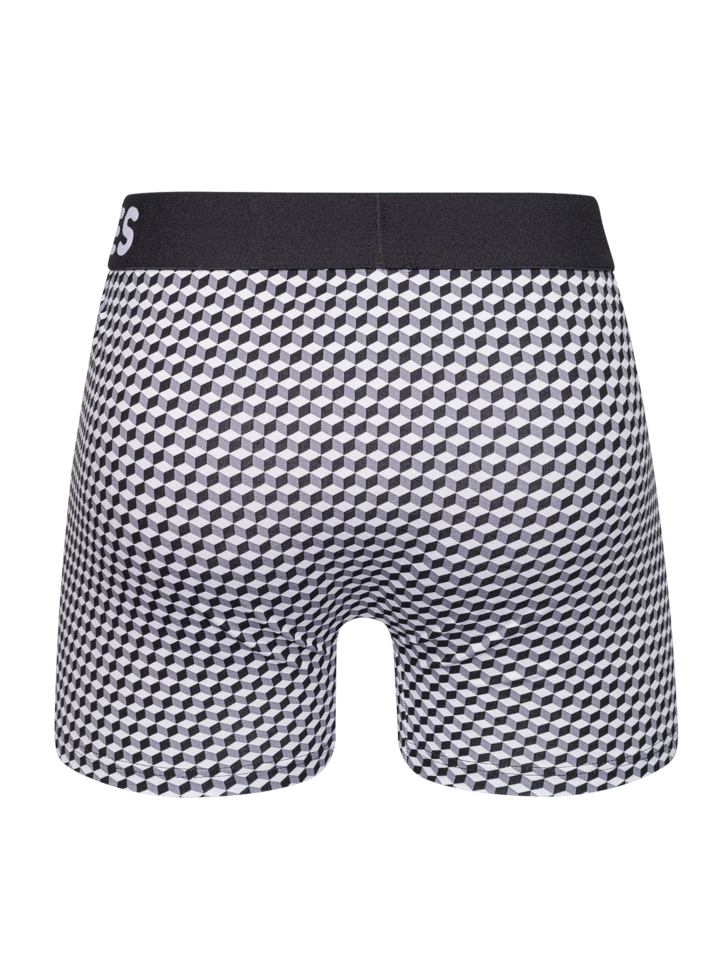 Black & White Men's Patterned Trunks