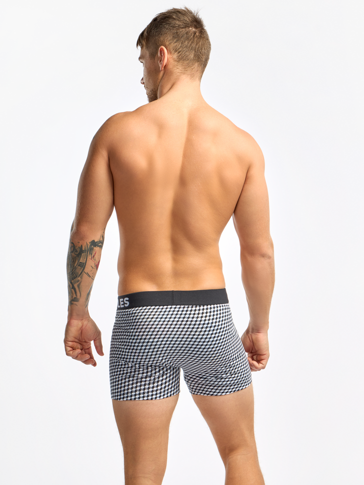 Black & White Men's Patterned Trunks