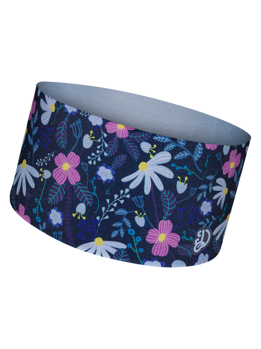 Active Headband Purple Flowers