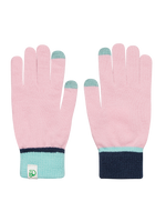 Light Pink & Blue Knitted Gloves