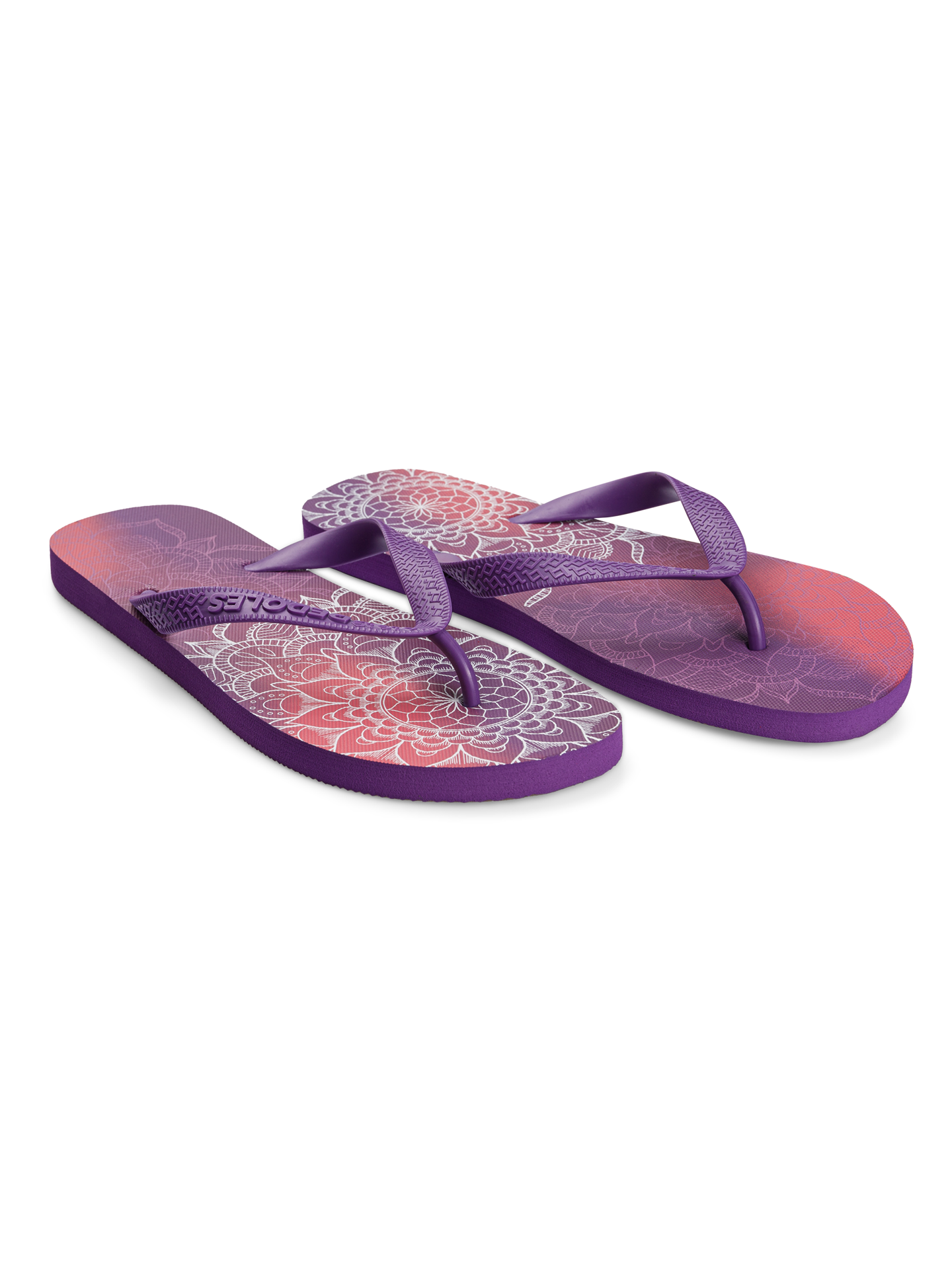 Flip Flops Purple Mandala