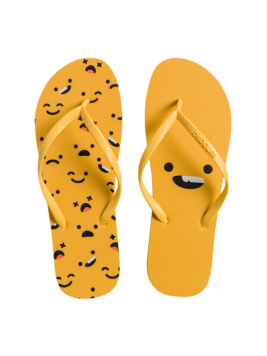 Flip Flops Yellow Smileys