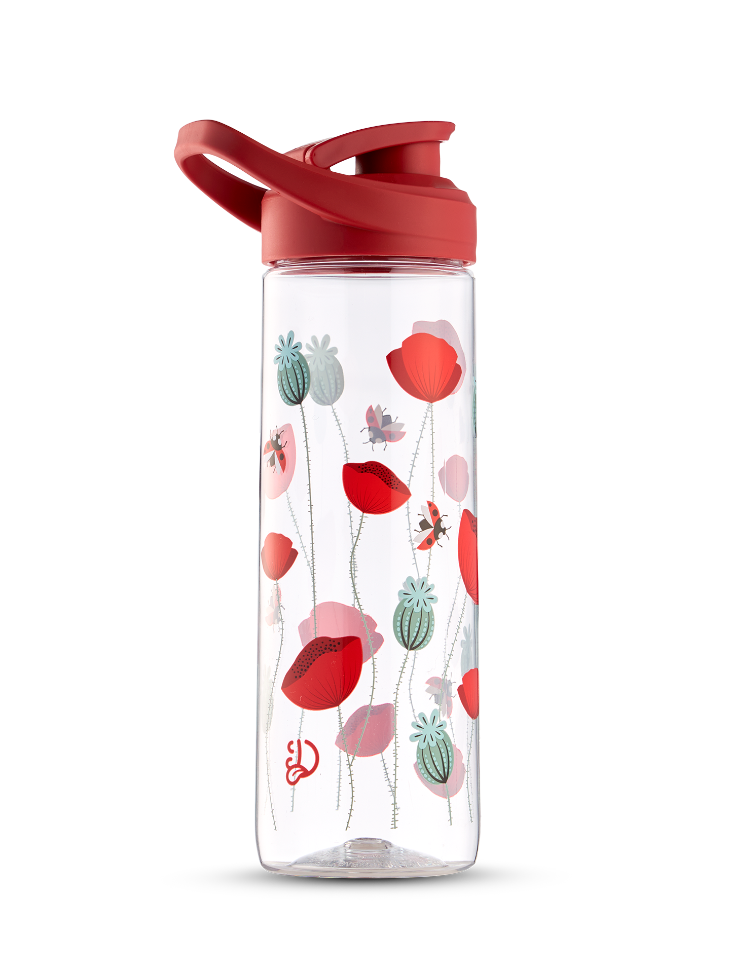 Water Bottle Ladybugs & Poppy Flowers 700ml