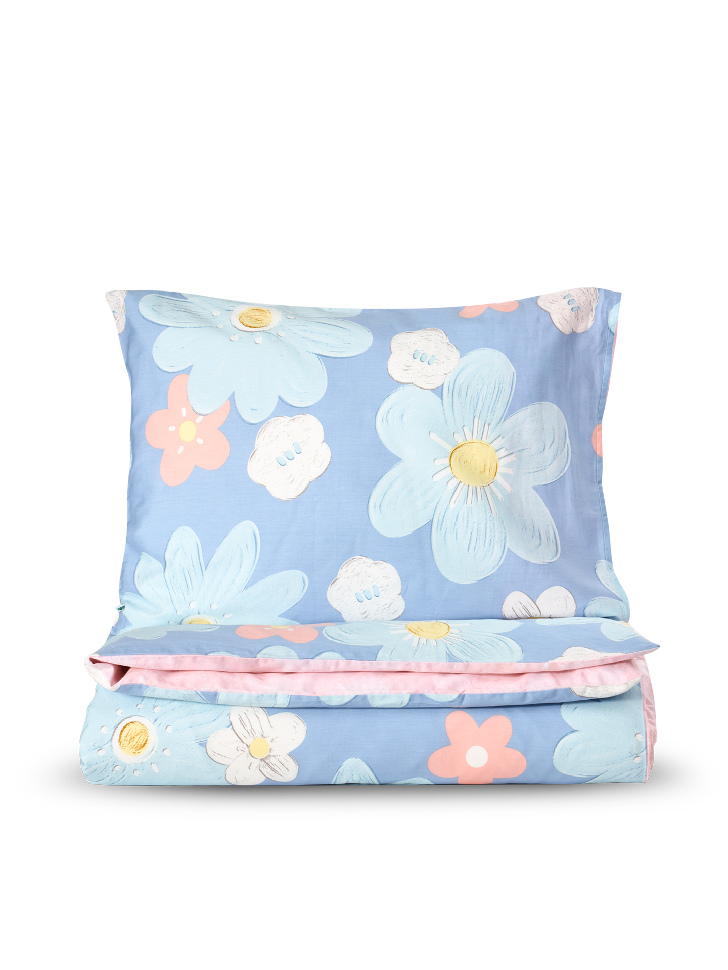 Bedding Set Blue Flowers