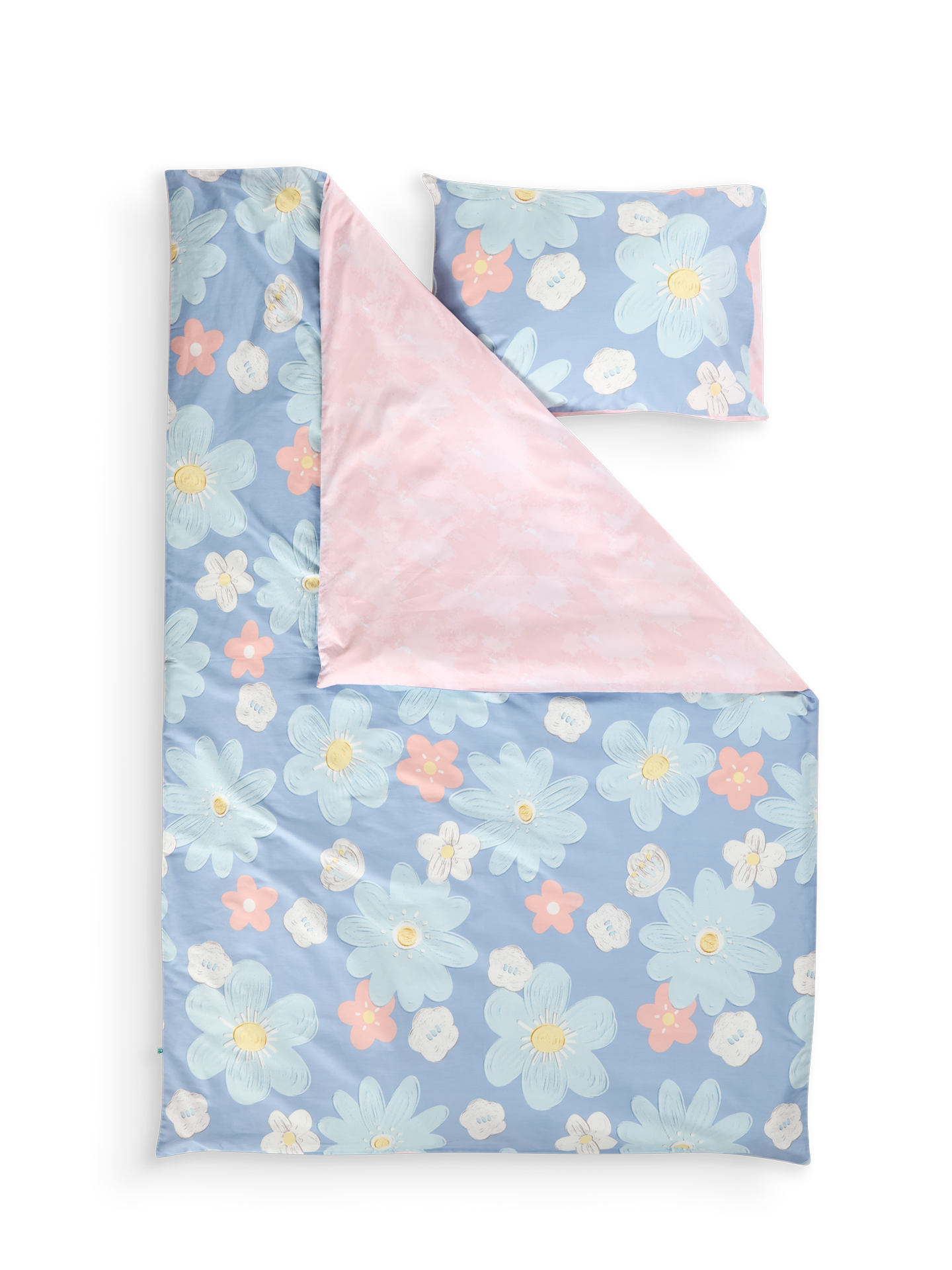 Bedding Set Blue Flowers