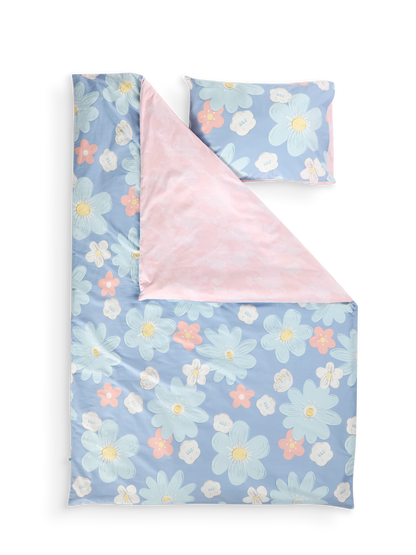 Bedding Set Blue Flowers